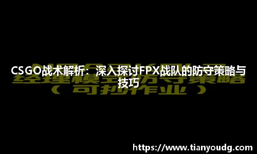 CSGO战术解析：深入探讨FPX战队的防守策略与技巧